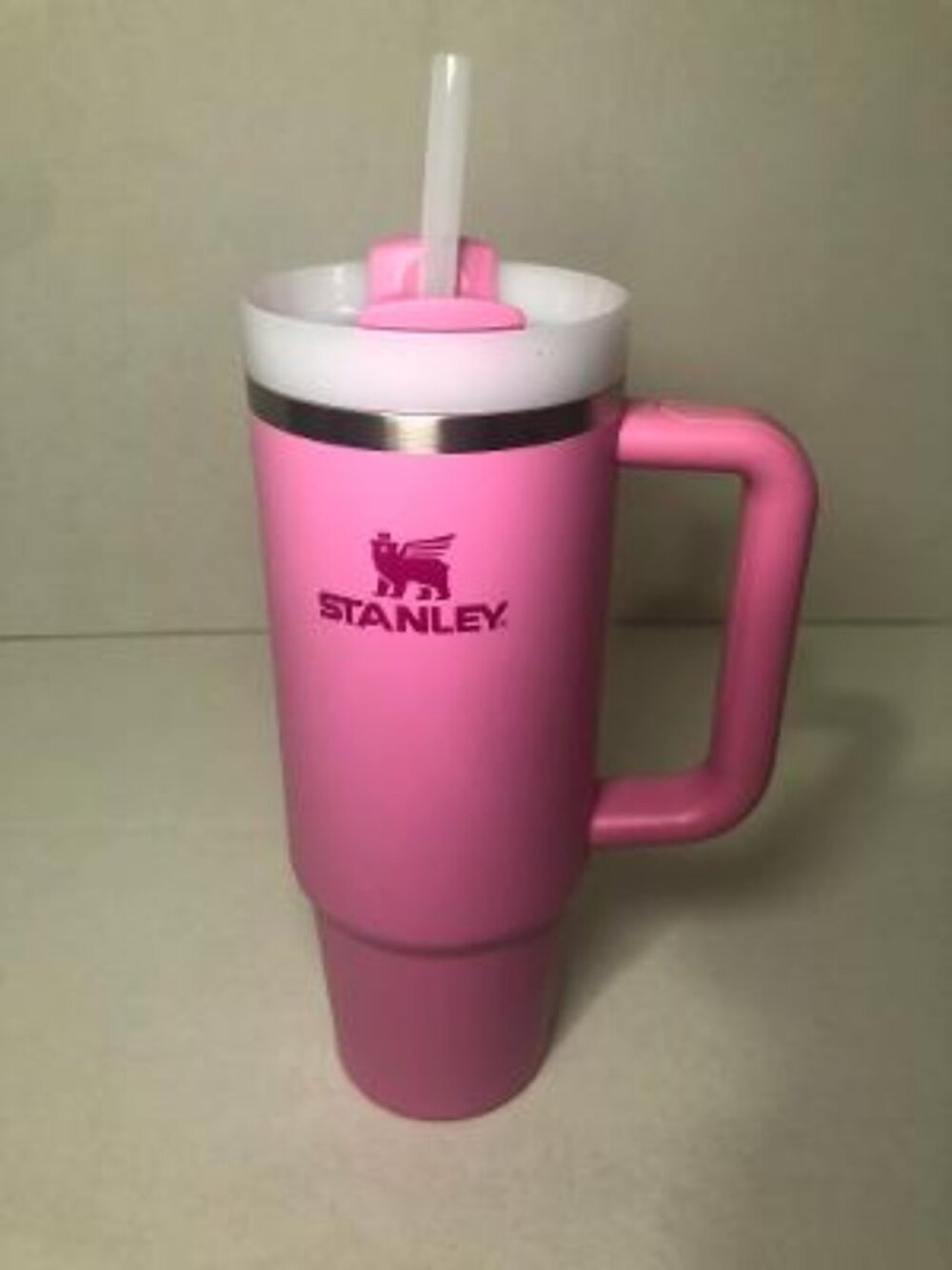 Stanley Pink Peony 30 oz Quencher H2.0 Tumbler With Handle and Straw